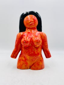Figural Nude Bronze Sculpture by Jesus Tellosa (Mexico 1936-2012) Signed & Dated