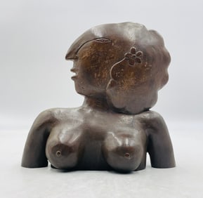 Bronze Female Torso Sculpture by Jesús Tellosa, Numbered 8/10, 2000