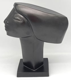 Striking Bronze Sculpture by Oswaldo Guayasamín (1919–1999), Signed Abstract Bust