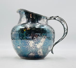 Large Hand-Hammered Water Pitcher by Emilia Castillo – Butterfly Series