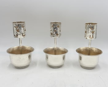 Dancing Stars & Moons: 3-Piece Candle Holder Set by Emilia Castillo