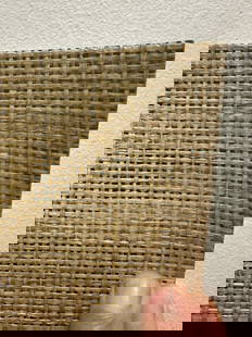 Set of 4 Rolls of Raffia Wall Covering by Gregorius Pineo for Kneedler-Fauchere, PB-136: Set of 4 rolls raffia wall covering/wall paper designed by Gregorius Pineo and manufactured in Japan by Kneedler-Fauchere.basket-weave deign item # PB-136 Run #2483. All of the rolls are unused in