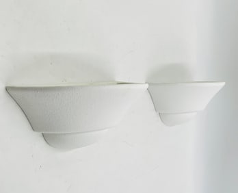 Pair of Modern White Ceramic Wall Sconces