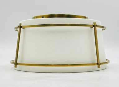 Brass Framed Flush Mount Light – ‘Callaway’ by Carrier and Company for Visual Comfort