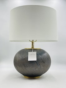 Ralph Lauren "Mirelle" Ceramic Table Lamp with Brass Accents