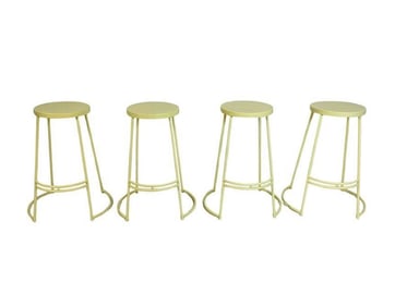 Set of 4 "Hula" Bar Stools by Jonathan Y, Modern Powder-Coated Metal