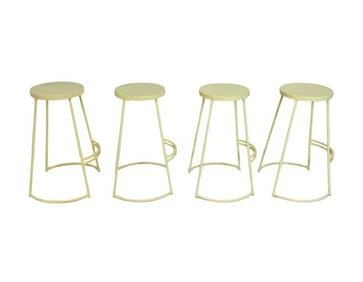 Set of 4 "Hula" Bar Stools by Jonathan Y, Modern Powder-Coated Metal