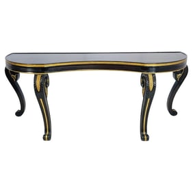 "Chatsworth" Mahogany & Giltwood Console Table by Dessin Fournir, Los Angeles