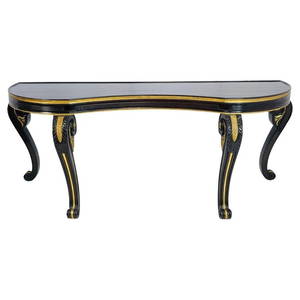 "Chatsworth" Mahogany & Giltwood Console Table by Dessin Fournir, Los Angeles
