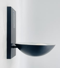 Nevel Wall Sconce by Visual Comfort Studio – Modern Black Half-Bowl Uplight Fixture
