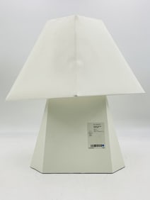 "Herrero" Table Lamp by Kelly Wearstler for Visual Comfort – Geometric White Plaster Finish