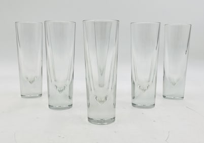 Set of Six Murano Glass “Bullet” Highball Glasses by Carlos Moretti, Italy, 1960s