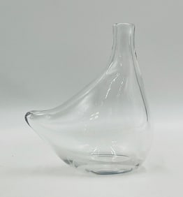 1950s Kosta Boda Crystal Chicken Bud Vase by Vicke Lindstrand