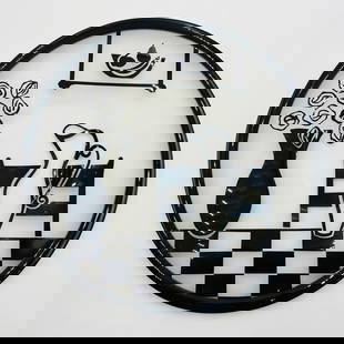 Studio Glass Bowl by Correia Art Glass, Limited Edition 242/500, Signed & Dated: Extra Large Clear and black art glass bowl by Correia art glass of Santa Monica California. The bowl is signed and dated 1999 and numbered 242 of a limited edition of 500. Measurements: 16.50