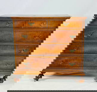 5 Drawer Dresser by J.B. Van Sciver, Circa 1940s: Vintage dresser with 5 drawers, designed and manufactured in the United States by J.B. Van Sciver. Labeled. Measurements: 38.50 inches high x 40 inches wide x 22 inches deep. All items are sold as