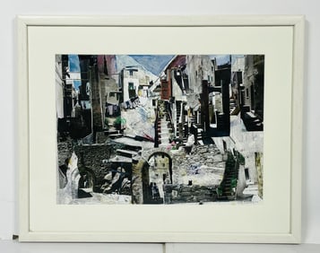 Mixed Collage-Gouache by Betty Warner Sheinbaum Titled -Giglio I-