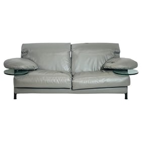 Iconic 1980s Paolo Piva 'Arca' Sofa for B&B Italia with Glass Arm Trays