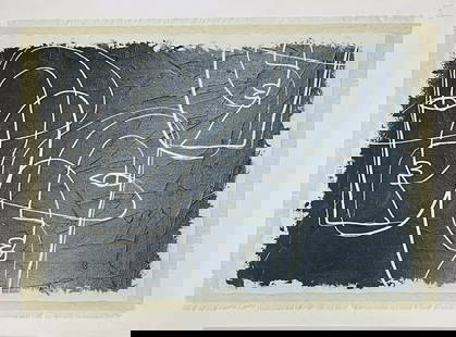 Original Painting by 9 Lives Studio titled "Abstract Face 3": Stunning original painting by 9 Lives Studio titled "Abstract Face 3" The piece is painted over cardboard and linen. Apparently unsigned. Measurements: 28.25 inches wide x 21.50 inches high. All