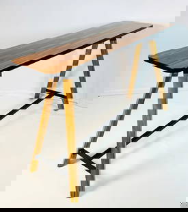 Bar Table Designed by David Rockwell for Knoll, Unscripted Collection: Bar table designed by David Rockwell and manufactured by Knoll International. The table is perfect for home or a public space or even an office, the long table can easily accommodate 6 several people,