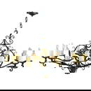 Wrought Iron & Gold Gilt Chandelier by Paul Ferrante, USA 2016