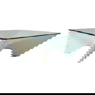 Washington Corona Coffee Table by David Adjaye for Knoll, Signed: The Washington Corona Coffee Table reflects Sir David Adjaye's architectural and sculptural vision on a new scale.The table is constructed from four die-cast aluminum panels, connected by aluminum con