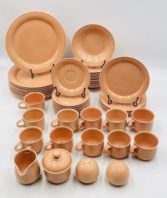 50 Piece Dinnerware, Creamer, Sugar Pot, Salt & Pepper Shakers by Nancy Calhoun, Japan