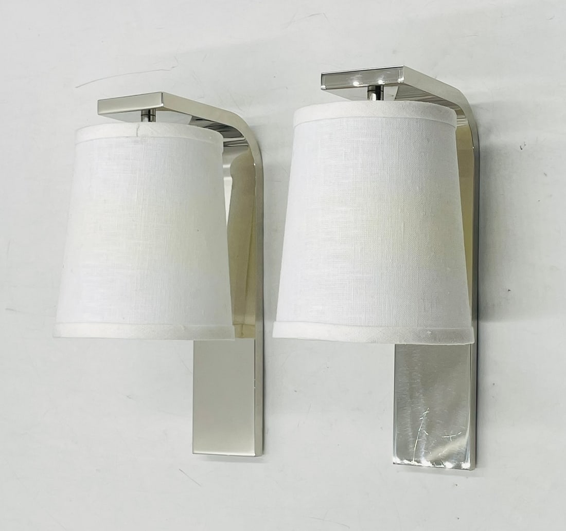 Pair of "Hyde" Wall Sconces in Polished Nickel by Urban Electric, Made in 2022 (1 of 19)