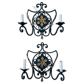 Pair of "Camille" Wall Sconces by Paul Ferrante