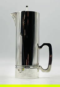 Rare Cocktail Pitcher and Stirrer by Boardman Silver: Vintage cocktail pitcher and stirrer designed and manufactured by Boardman Silver. The piece is silver plated and fully labeled. Measurements: 8 inches high x 4 inches in diameter. All items are sold