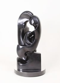 Large Cast Stone Figurative Sculpture titled -Our Family- by D. Okin (American 20th Century)