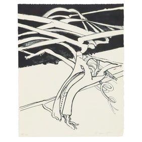 Abstract Lithograph by Richard Howard Hunt (American 1935-2023), Hand Signed & Numbered