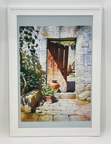 Watercolor Painting Signed F. Bellota, Dated 01.