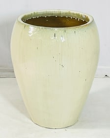 Extra Large Clay Planter With Cream Glazing