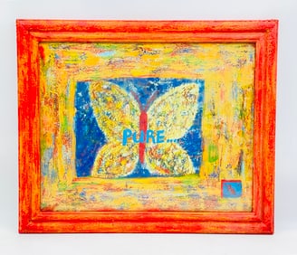 Original Painting titled 'Pure' The Butterfly, Signed R.A. 2003