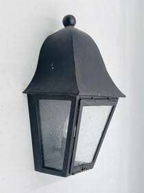 Wrought Iron & Seeded Glass Wall Sconce by Steven Handelman Studios