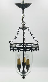 Bronze and Glass -Bell Jar- Chandelier by Phoenix Day