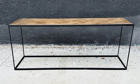 Console Table With Wooden Top by Restoration Hardware