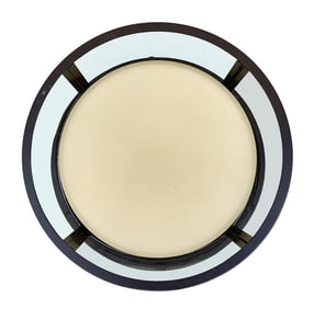 Modern Wall/Ceiling Light with Enameled Frame and Glass Shade
