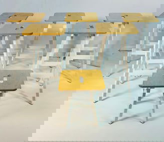 Set of Five Barstools & One Low Stool by David Rockwell for Knoll.