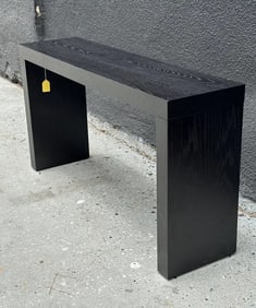 Black Console Table With a Ceruzed Oak Finish