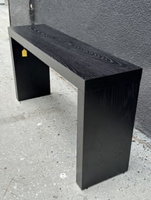 Black Console Table With a Ceruzed Oak Finish