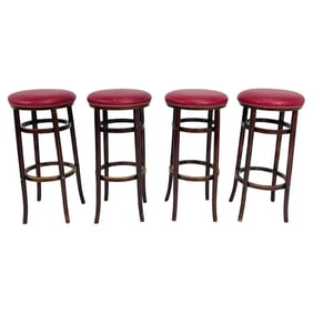 Set of Five Barstools by Michael Thonet for Thonet Furniture, USA 1960's