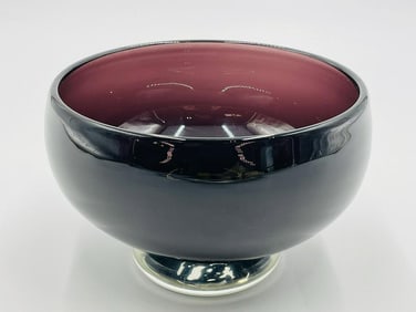 California Studio Art Glass Bowl by Correia Art Glass, Signed & Dated 2000