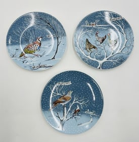 Remy Hetreau Plates by Haviland for Limoges -Twelve Days of Christmas-1970's