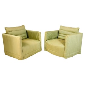 Pair of 'Ottomama' Lounge Chairs Designed in Italy by B&B Italia, Dated 1985