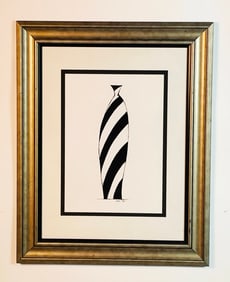 Monochrome Graphic Art Print by Jennifer Lynn, Framed