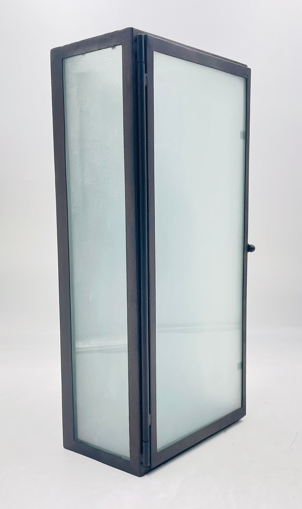 Steel & Glass 'Box' Wall Sconce by Paul Ferrante (1 of 14)