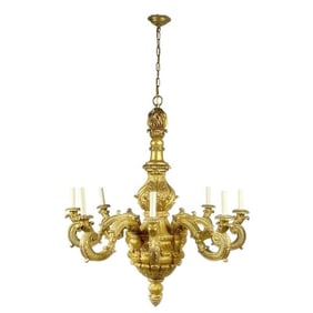 George I Style Carved Giltwood Chandelier by Vaughan Design