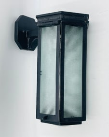 Wrought Iron & Glass Wall Sconce by Steven Handelman Studios