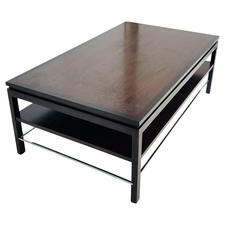Walnut & Chrome Coffee Table by Edward Wormley for Dunbar, USA 1950's (1 of 16)